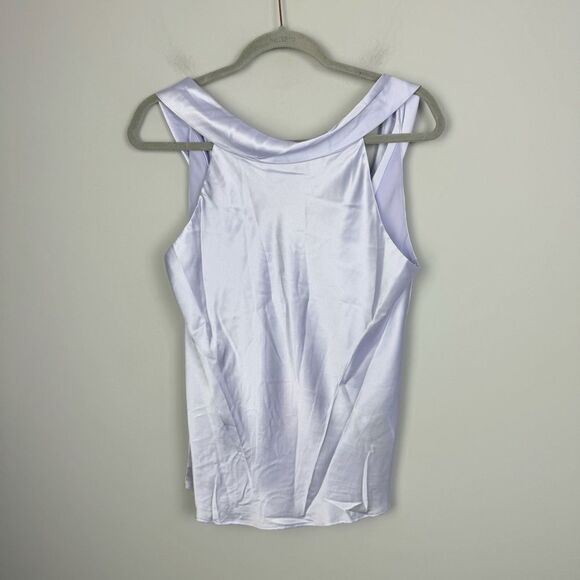 AMANDA UPRICHARD | NEW Light Purple 100% Silk Angelina Top Women’s Size Large - Picture 1 of 9
